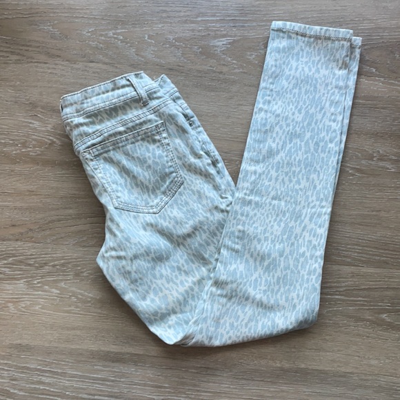 Mossimo Supply Co. Blue Leopard Cheetah Print Women’s Midrise Skinny Jeans - Picture 3 of 8